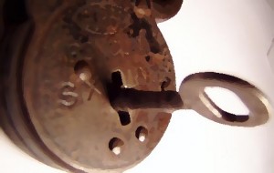 Padlock and key